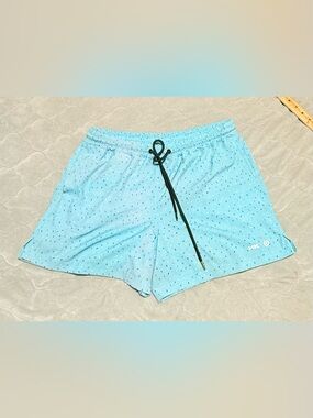 Pride Adult Humankind Swim Trunks-Blue Sprinkle size Medium